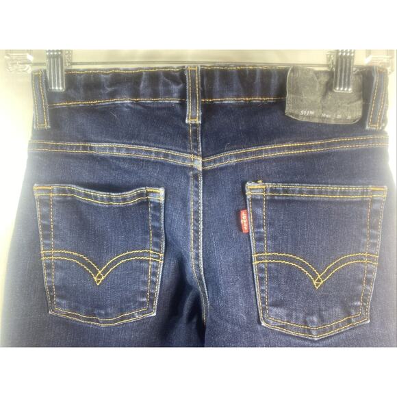 Levi's 511 Slim Fit Black Label Blue Jeans Dark Wash Boy's (25x26) Size 10 REG - Picture 2 of 10